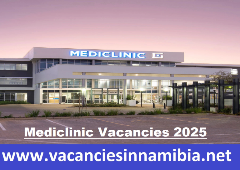 Mediclinic Vacancies 2025