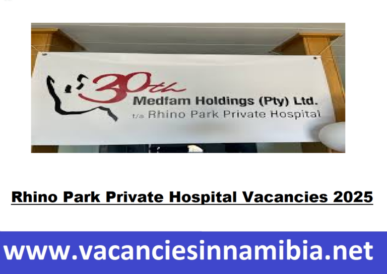 Rhino Park Private Hospital Vacancies 2025